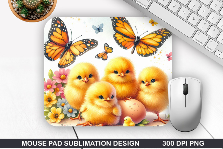 Chicks Mouse Pad Sublimation, Animals Mouse Pad PNG Design