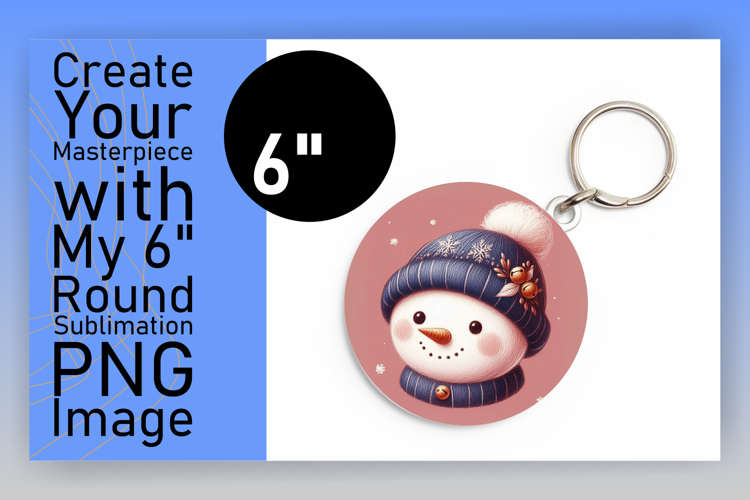 Colorful Circle Design Car Coaster , Snowman