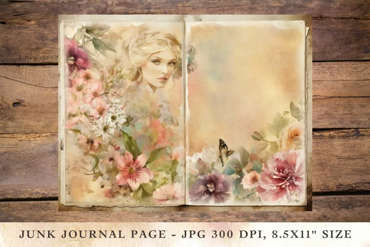 Printable Junk Journal Pages victorian woman 5