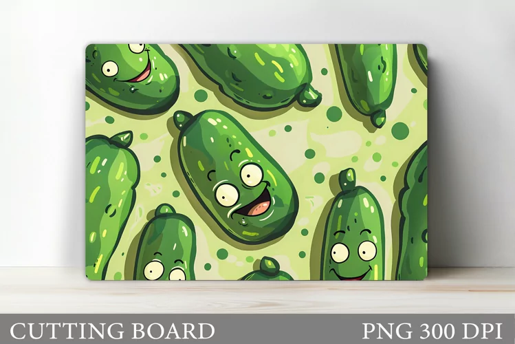 Funny Cucumber Cutting Board. Cucumber Sublimation
