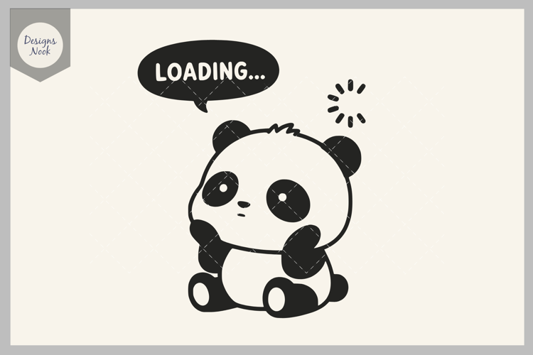 Funny Tired Panda SVG, Exhausted Panda Cut File