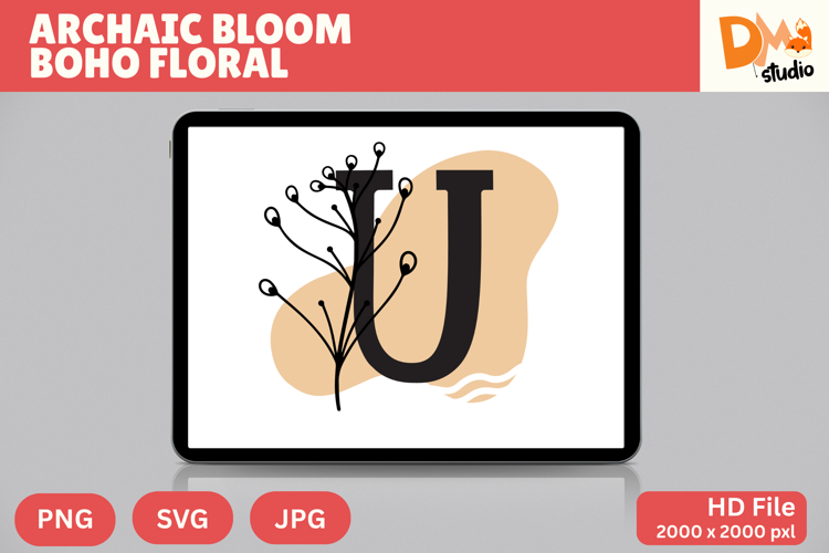 Floral Letter Svg Image 6