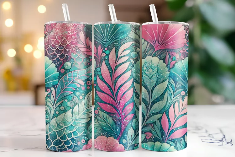 Flowers Tumbler Wrap | Sublimation | Tumblers