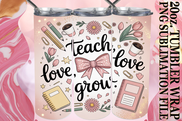 Playful moments 20oz tumbler wrap, Teacher