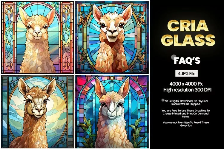 Cria Stained Glass Square Coaster - 04 Variations