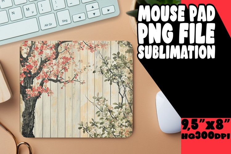 Tranquil Tranquility: Tree Pattern Mouse Pad example image 1