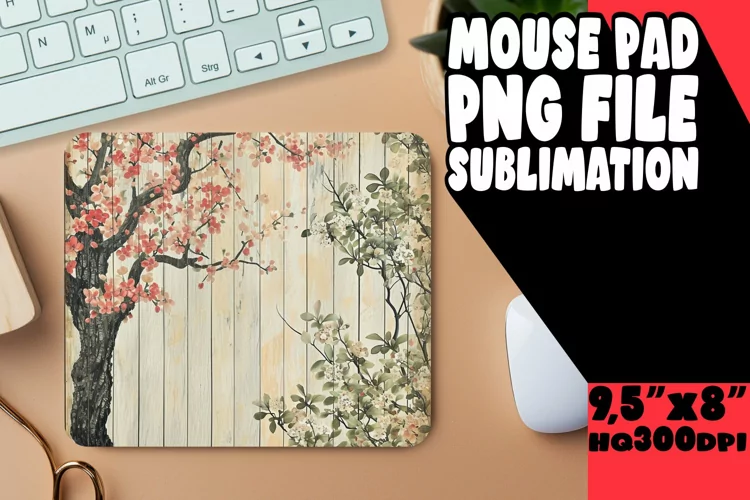 Tranquil Tranquility: Tree Pattern Mouse Pad