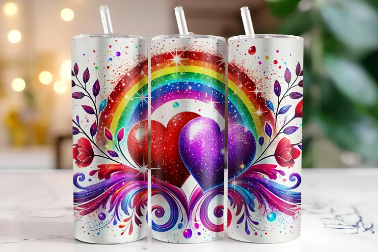 Hearts Tumbler Wrap | Sublimation | Tumblers