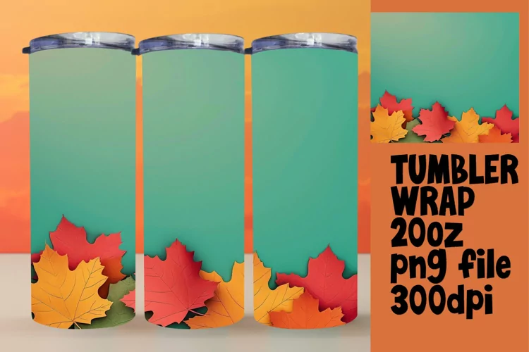 Vibrant Gradient Tumbler Wrap for Sublimation Art 20oz