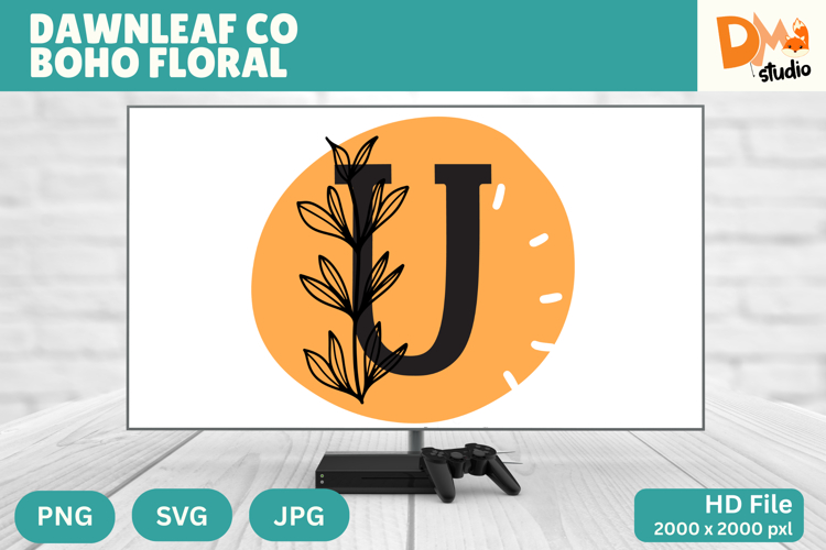Floral Monogram Letter Svg Image 11
