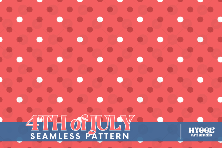 American 4th of July Coquette Polka Dot Seamless Pattern DTF