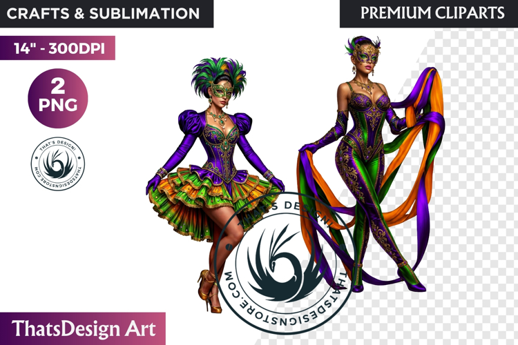 Mardi Gras Carnival Masquerade Clipart PNG scrapbooking