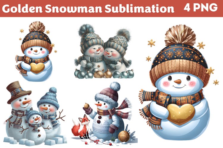 Christmas Snowman Clipart Image 8
