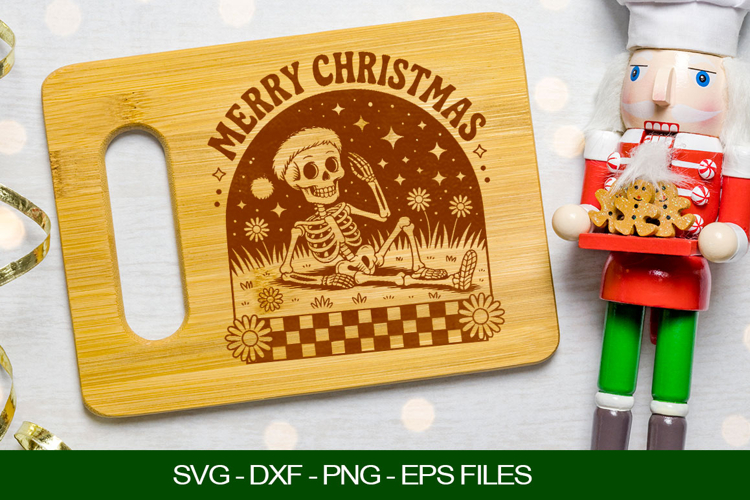 Merry Christmas Cutting Board SVG