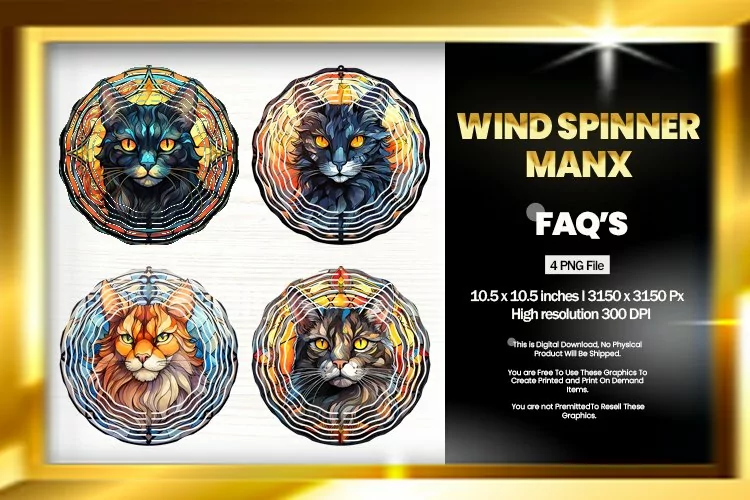 Manx Wind Spinner Sublimation - 04 Variations