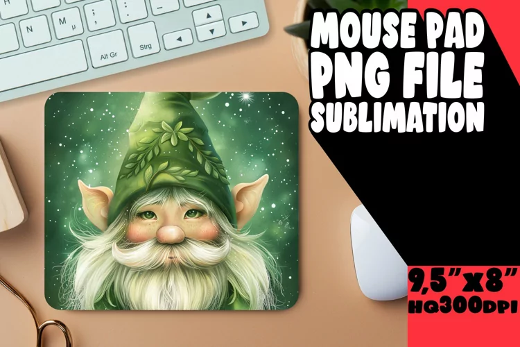 Magic Moments: Watercolor Gnome Mouse Pad Design