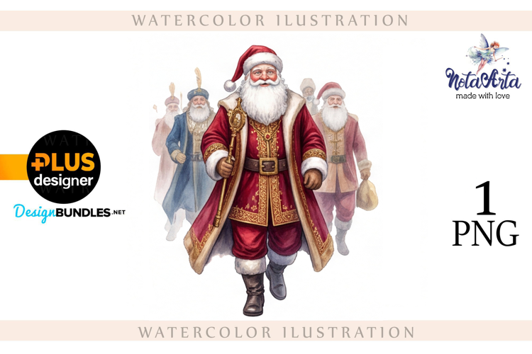 Christmas Santa in Elegant Attire