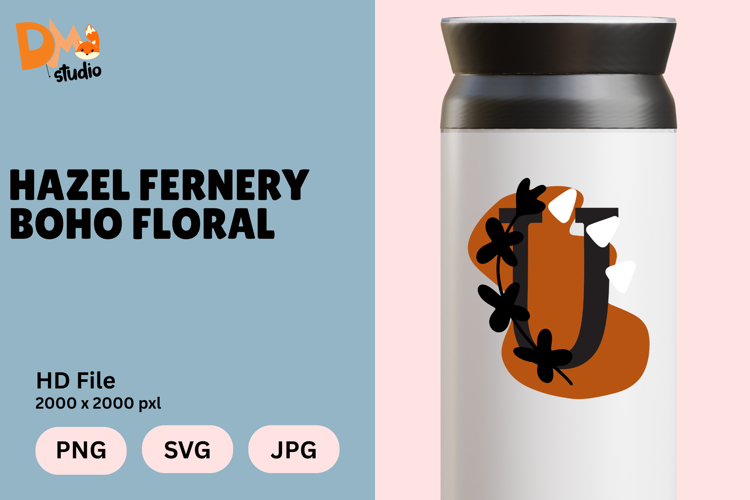 Hazel Fernery Boho Floral Monogram