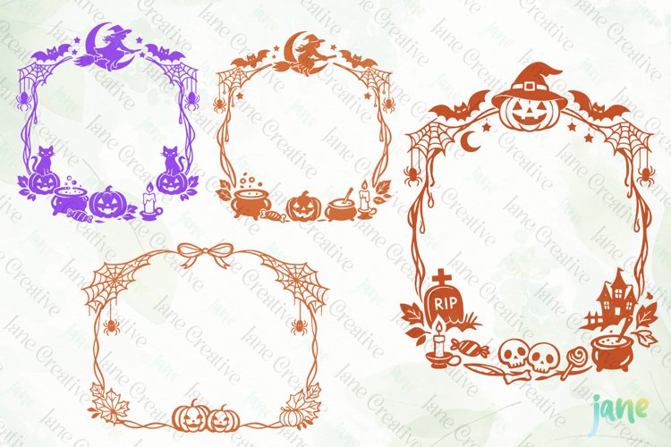 Halloween Border SVG PNG Clipart example image 1