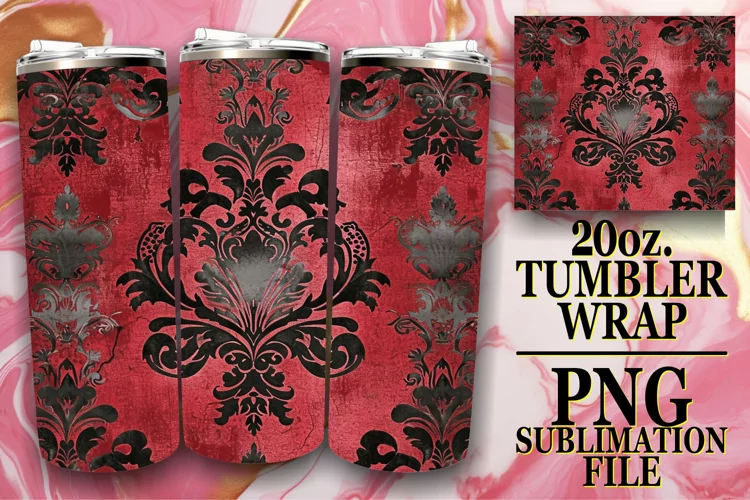 Trendy Red Sparkle Tumbler Design