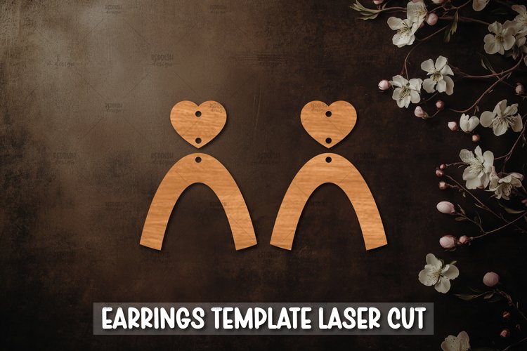 Heart Earrings Svg Image 18