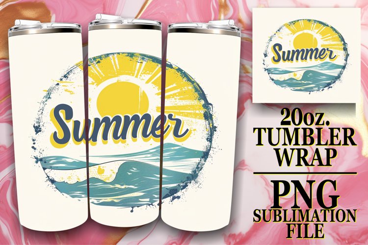 Retro Summer Sublimation,Tumbler Wrap 20oz