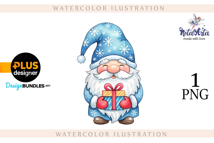 Watercolor Christmas gnomes, Christmas Gnomes