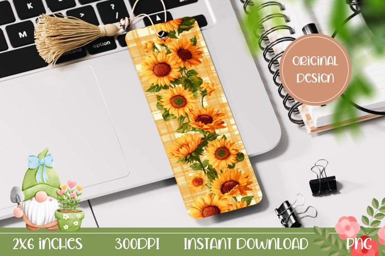 Printable Bookmark, Cute Sunflowers Bookmark Printable