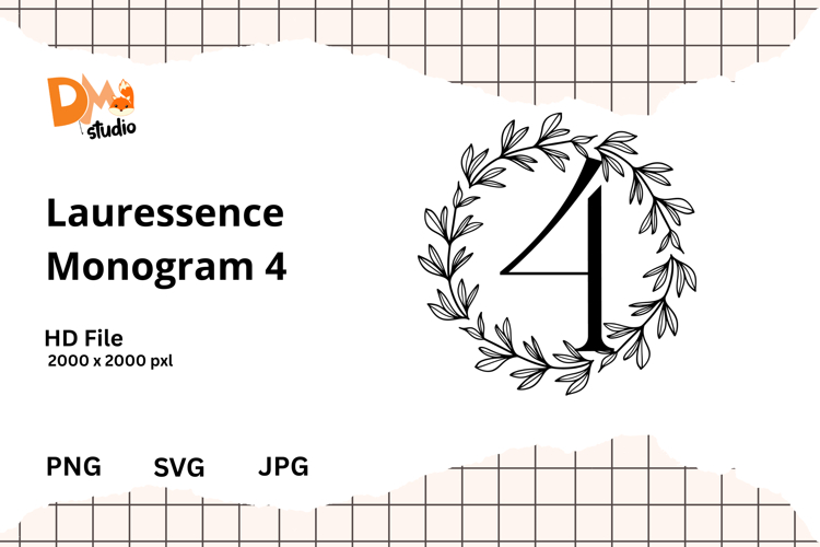 Floral Monogram Letter Svg Image 15