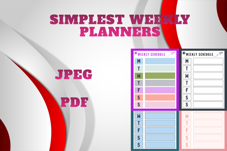 best simplest weekly planner freebie 65, free Weekly planner