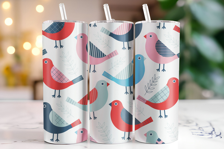 Birds Tumbler Wrap | Sublimation | Tumblers