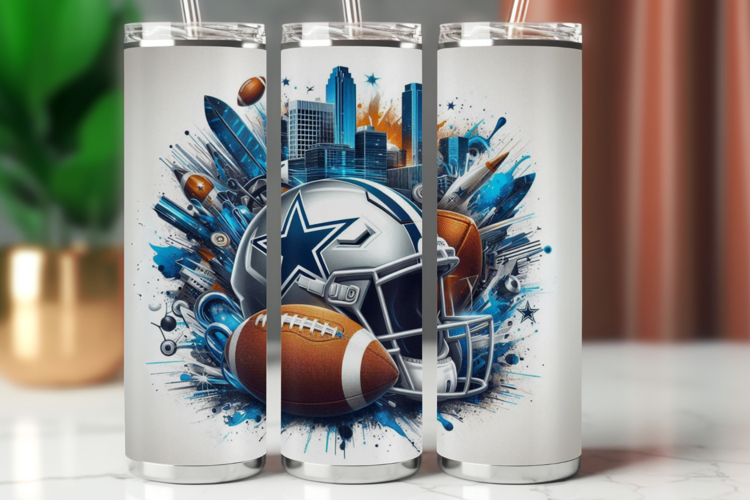 Tumbler Wrap 20 oz - football