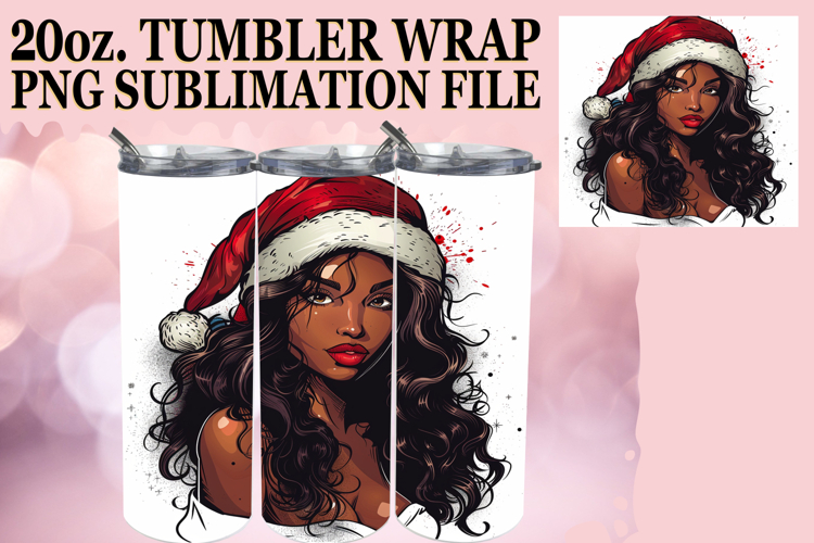 Radiant days 20oz tumbler wrap, Xmas Girl