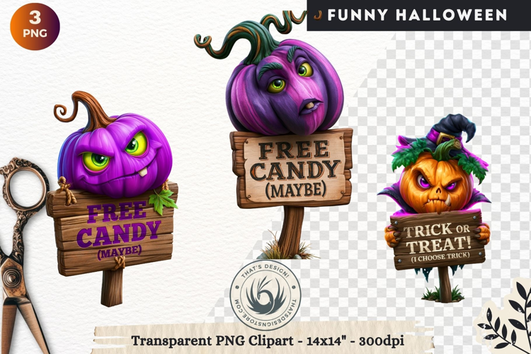 Funny Halloween characters Clipart Spooky graphics