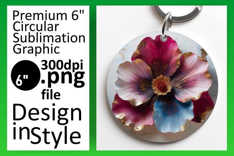Spring Bouquet: 3D Round Designs Design PNG example image 1