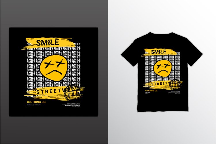 Smile writing design, suitable for screen printing t-shirts
