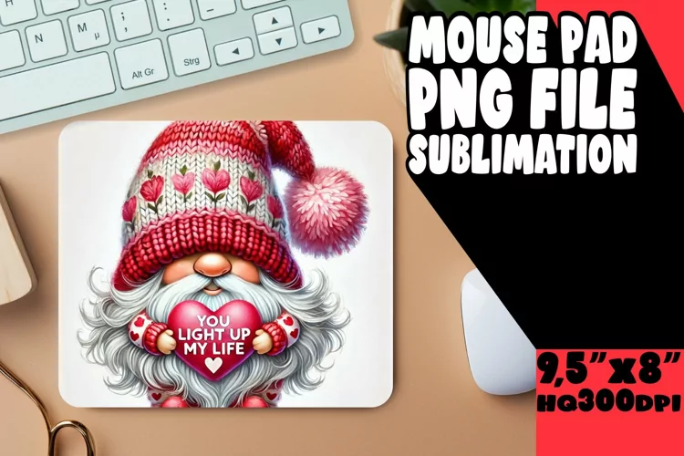 ENCHANTED desk pad Sublimation Style, Gnomes