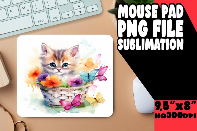 Mischievous Cat Moments Mouse Pad Design example image 1