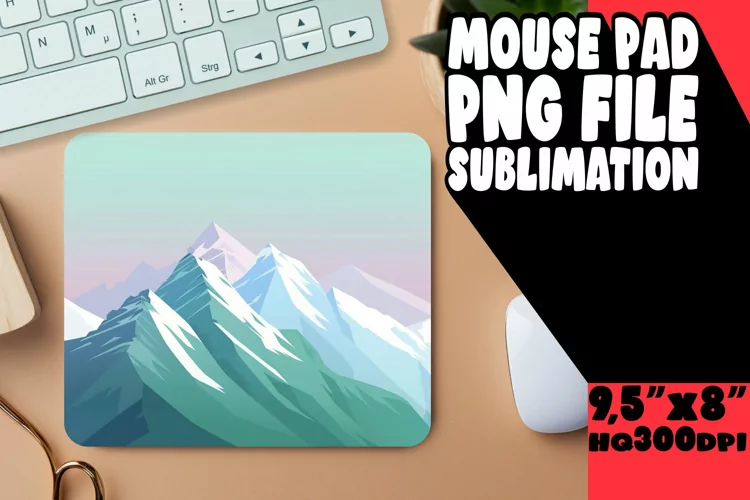 Sublimation Mouse Pad with Vibrant Gradient Designs