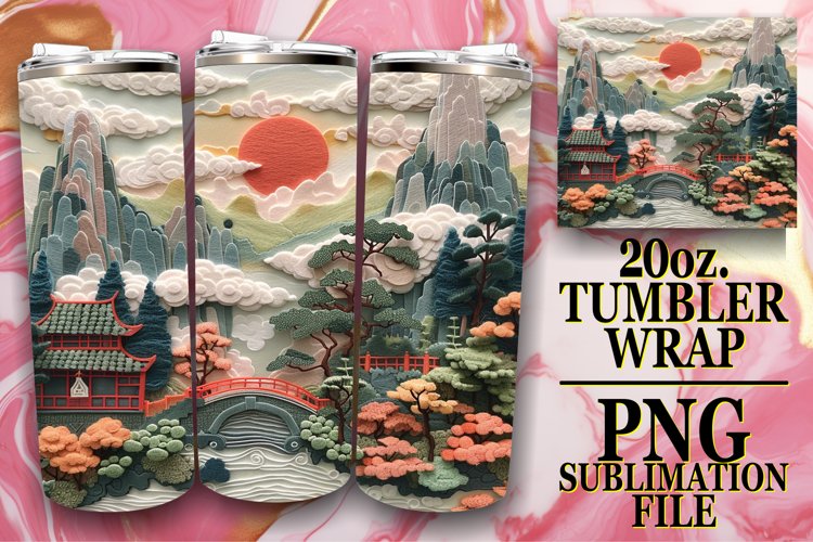 3D Spring Beauty View Tumbler Sleeve - 20oz example image 1