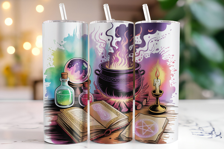 Halloween Tumbler Wrap | Sublimation | Tumblers example image 1