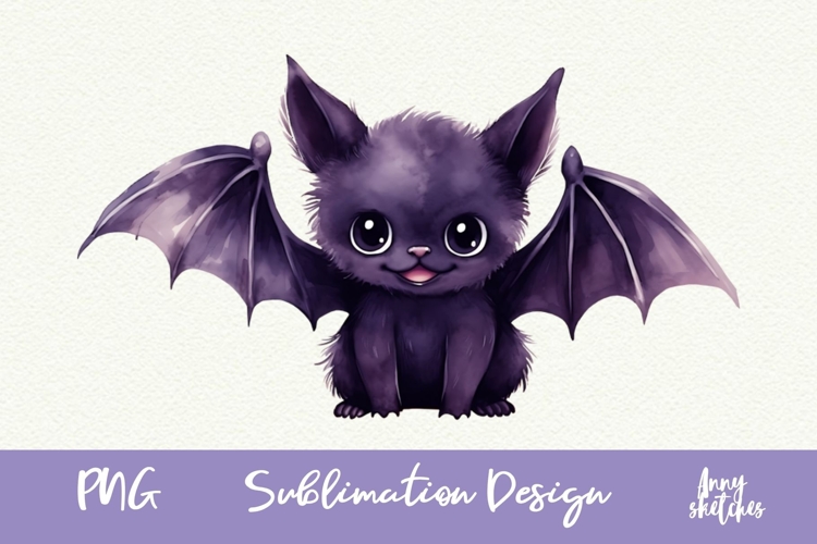 Kawaii Bat Cute Halloween Clipart