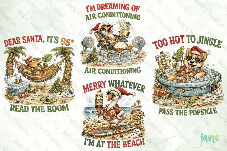 Funny Christmas In July Clipart