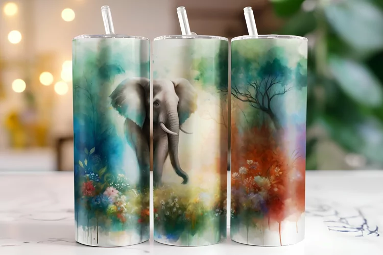Elephant Tumbler Wrap | Sublimation | Tumblers