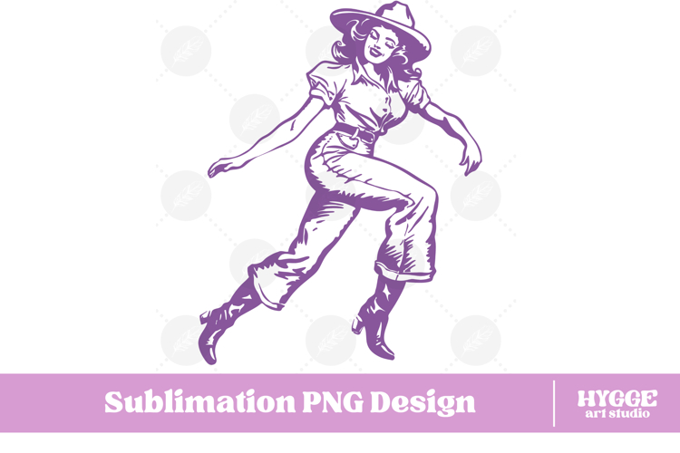Funny Sarcastic Cowgirl American Women Girl Power PNG DTF