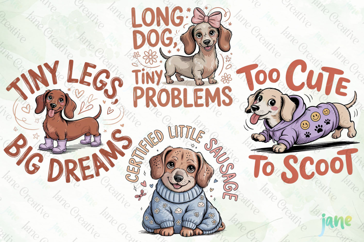 Funny Weenies Dogs Clipart