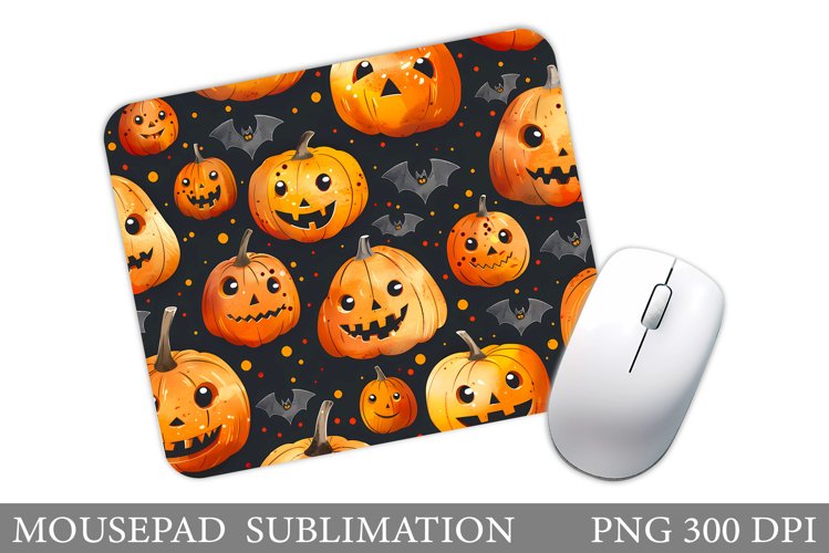Halloween Pumpkin Mouse Pad. Halloween Mouse Pad Design