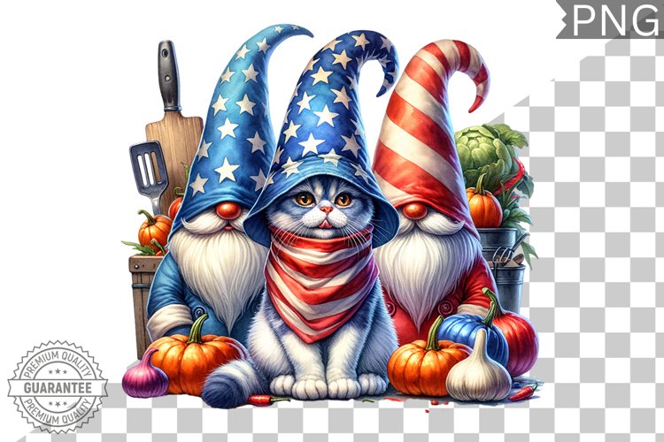 4th of July kitchen Cat Sublimation - 4th of July Cat