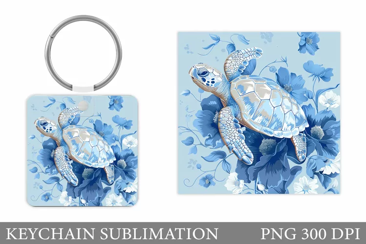 Turtle Keychain Sublimation. Sea Turtle Sublimation