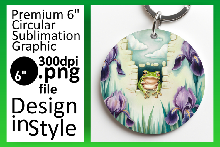 Dynamic Round Design PNG Keychain , Animals In Wall